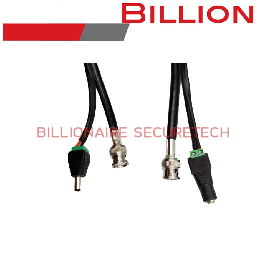 BILLION สายกล้องวงจรปิดสำเร็จรูปพร้อมสายไฟ RG6+POWER เข้าหัวพร้อมใช้งาน BY BILLIONAIRE SECURETECH BILLION RG6+POWER