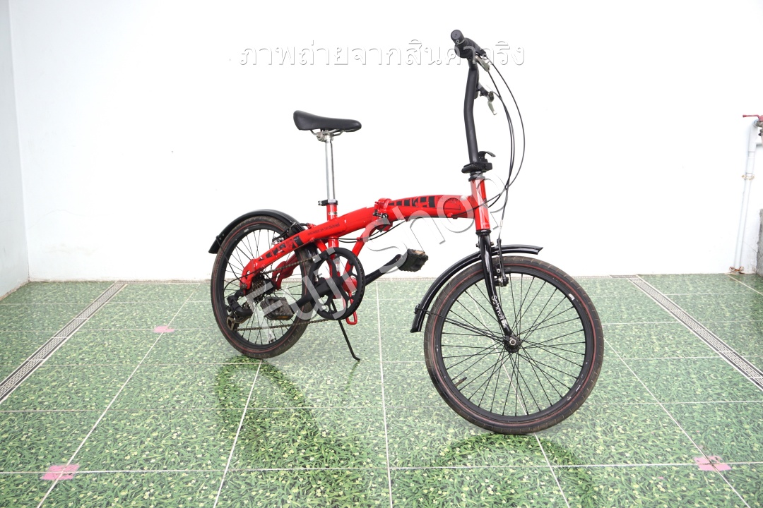 จักรยานพับได้ญี่ปุ่น - ล้อ 20 นิ้ว - มีเกียร์ - อลูมิเนียม - Wachsen - สีแดง [จักรยานมือสอง]