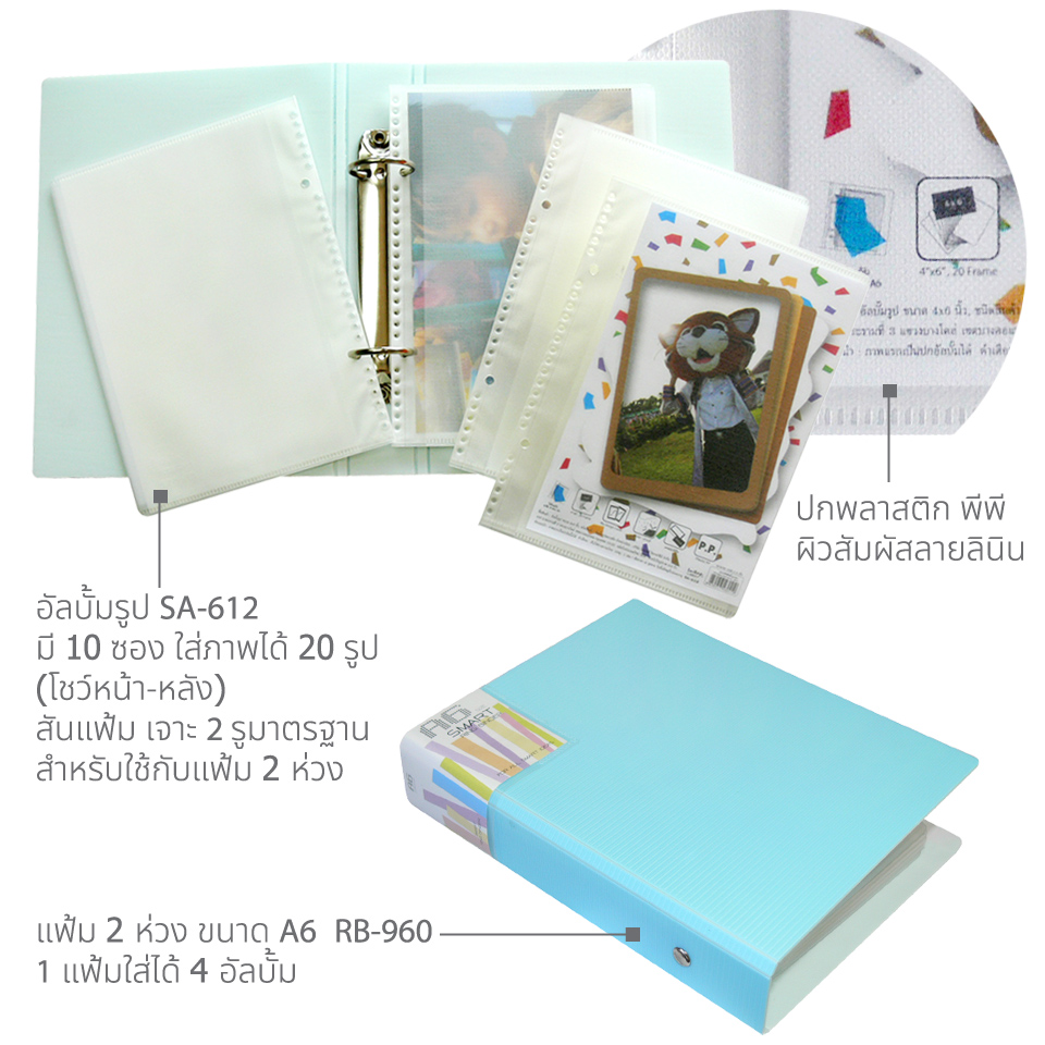 อัลบั้มรูป 4x6นิ้ว ปกใส สลิมอัลบั้ม