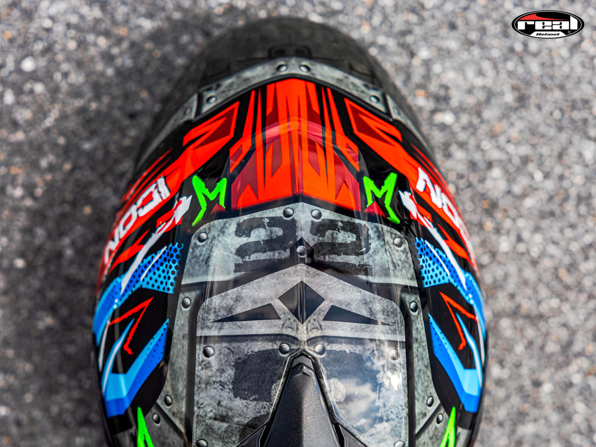 หมวกกันน็อค REAL รุ่น Falcon ลาย ICON สี แดง