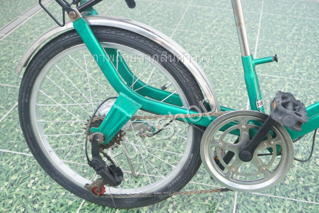 จักรยานญี่ปุ่น - ล้อ 20 นิ้ว - มีเกียร์ - สีเขียว [จักรยานมือสอง]