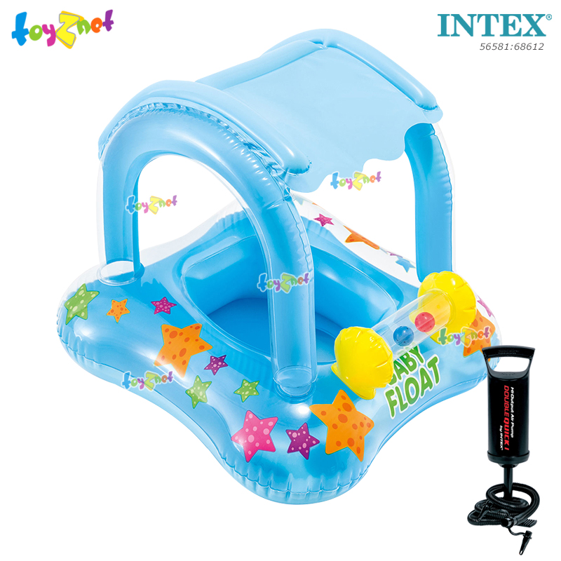Intex Kiddie Float Blue no.56581 + DQI Air Pump