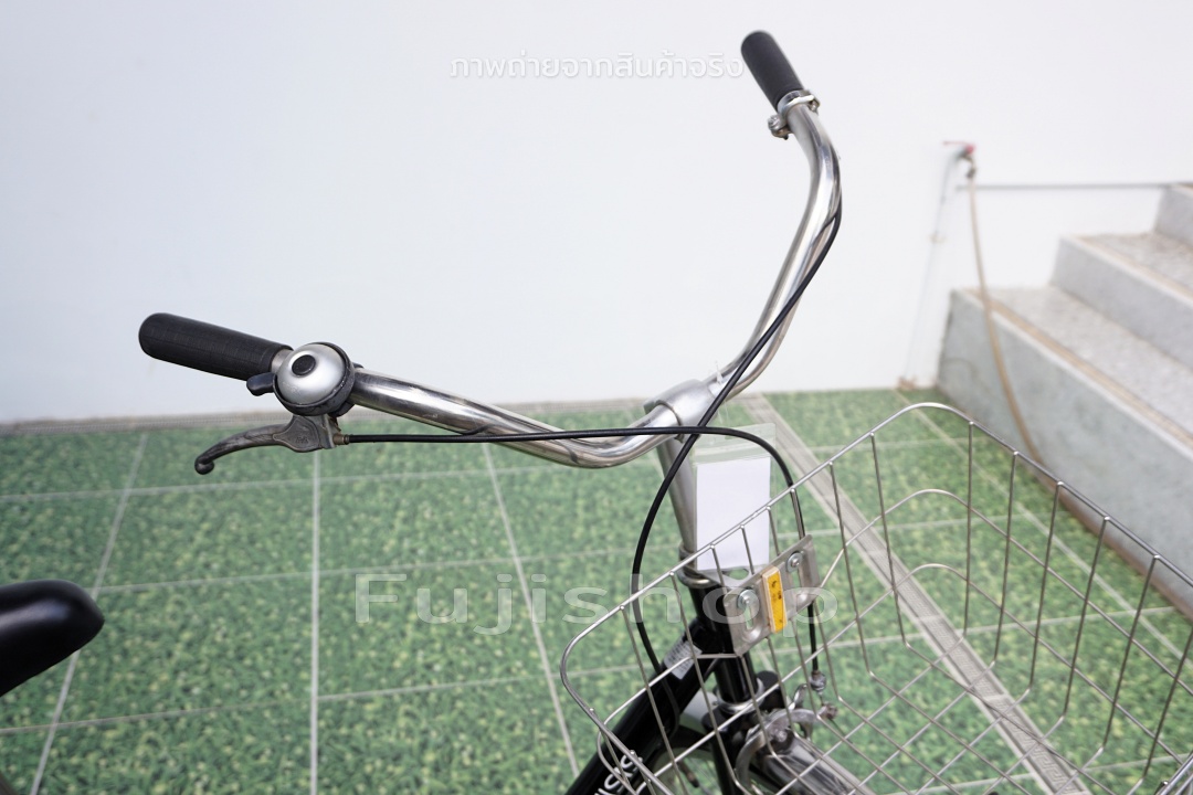 จักรยานแม่บ้านญี่ปุ่น - ล้อ 26 นิ้ว - ไม่มีเกียร์ - ไฟหน้าอัตโนมัติ - สีดำ [จักรยานมือสอง]