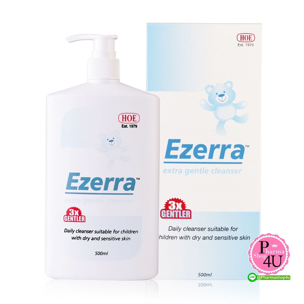 Ezerra Extra Gentle Cleanser 500ml. (ผลิตภัณฑ์ทำความสะอาดผิวหน้าและผิวกายสูตรอ่อนโยน)