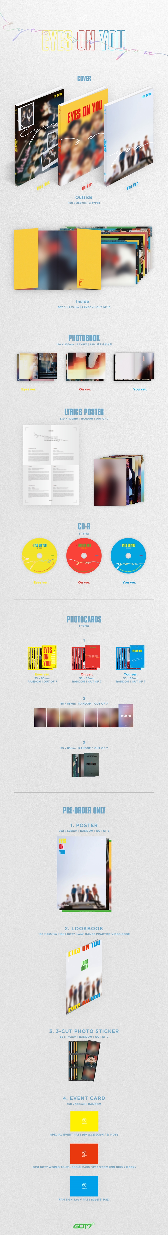 [PRE-ORDER] GOT7 - 8th Mini Album "EYES ON YOU" (Random Cover - สุ่มปก)