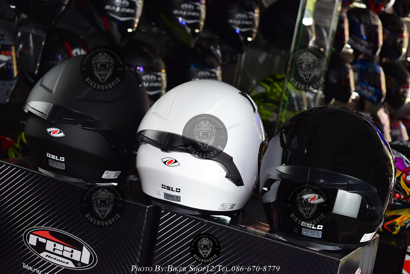 หมวกกันน็อค Real รุ่น Oslo สีดำด้าน