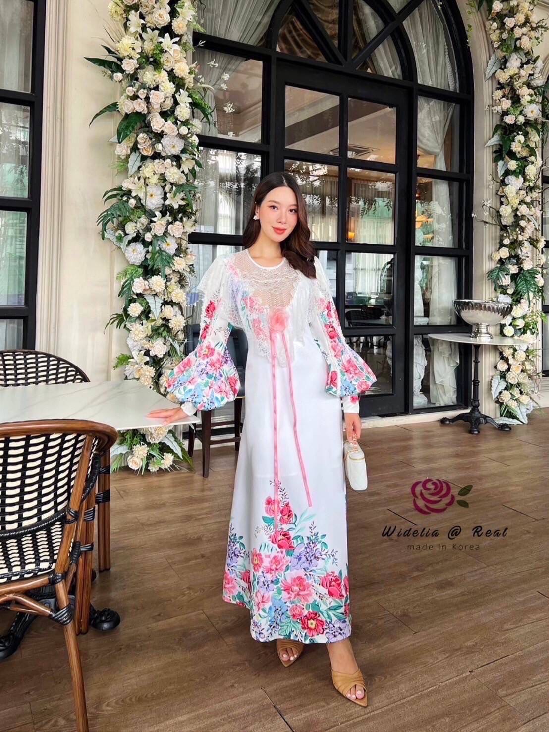 Vintage Maxi dress แม็กซี่เดรสตัวยาวทรงสวย