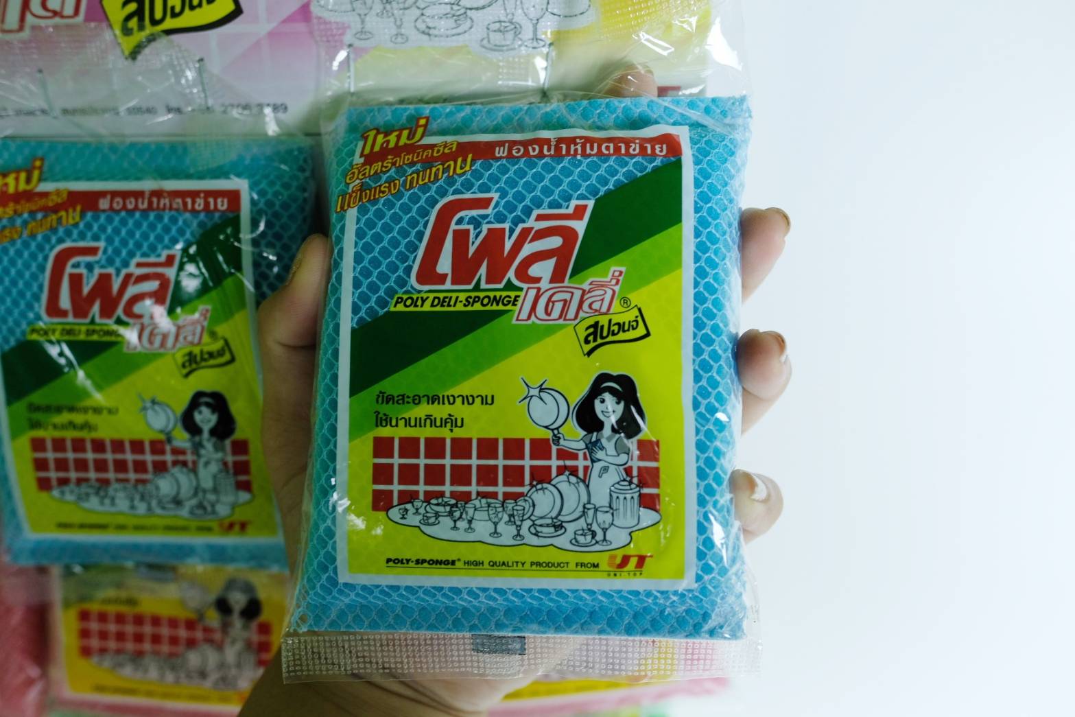 ฟองน้ำหุ้มตาข่าย (แผง) 1*24