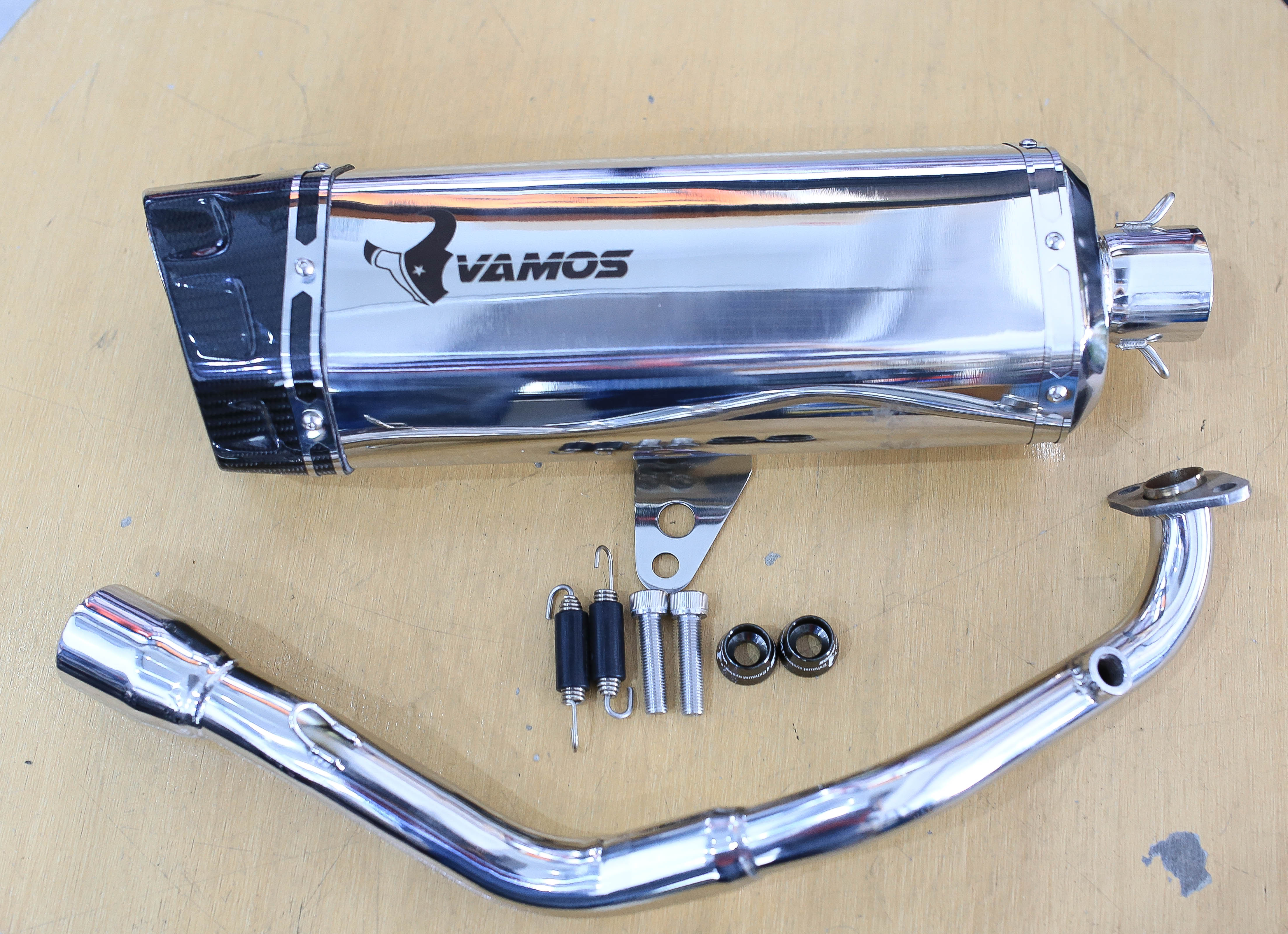 ท่อ Vamos Giorno+ ปลายคาบอนแท้ ตรงรุ่น ท่อมี มอก ปลายคาบอน 2 รู