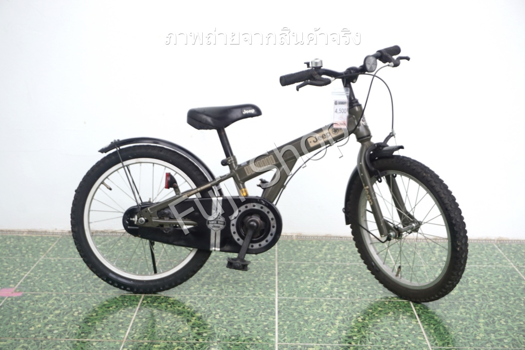 จักรยานเด็กญี่ปุ่น- ล้อ 18 นิ้ว - ไม่มีเกียร์ - Jeep - สีเขียว [จักรยานมือสอง]