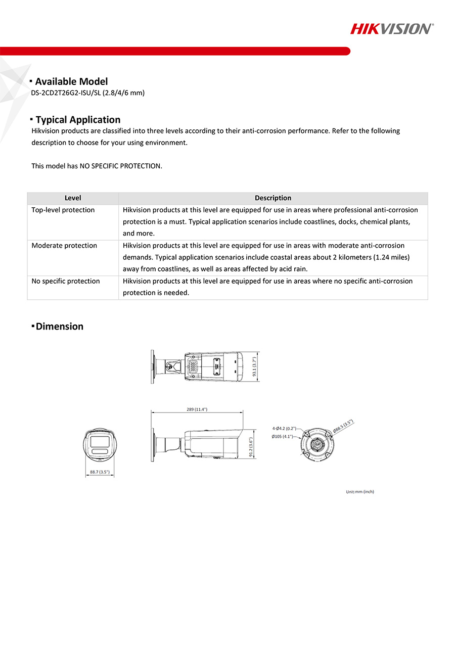 HIKVISION DS-2CD2T26G2-ISU/SL กล้องวงจรปิด IP CAMERA 2MP AcuSense Strobe Light and Audible Warning Fixed Bullet มีไมค์และลำโพงในตัว BY BILLIONAIRE SECURETECH DS-2CD2T26G2-ISU/SL