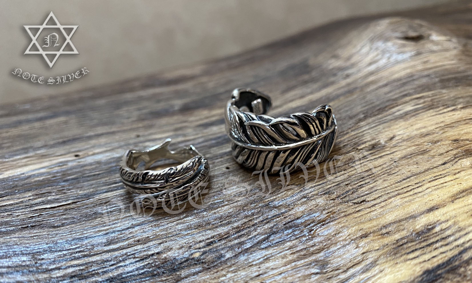 แหวนเงินแท้ ขนนก ปรับขนาดได้ Free Size Sterling Silver 925 NSRG1345