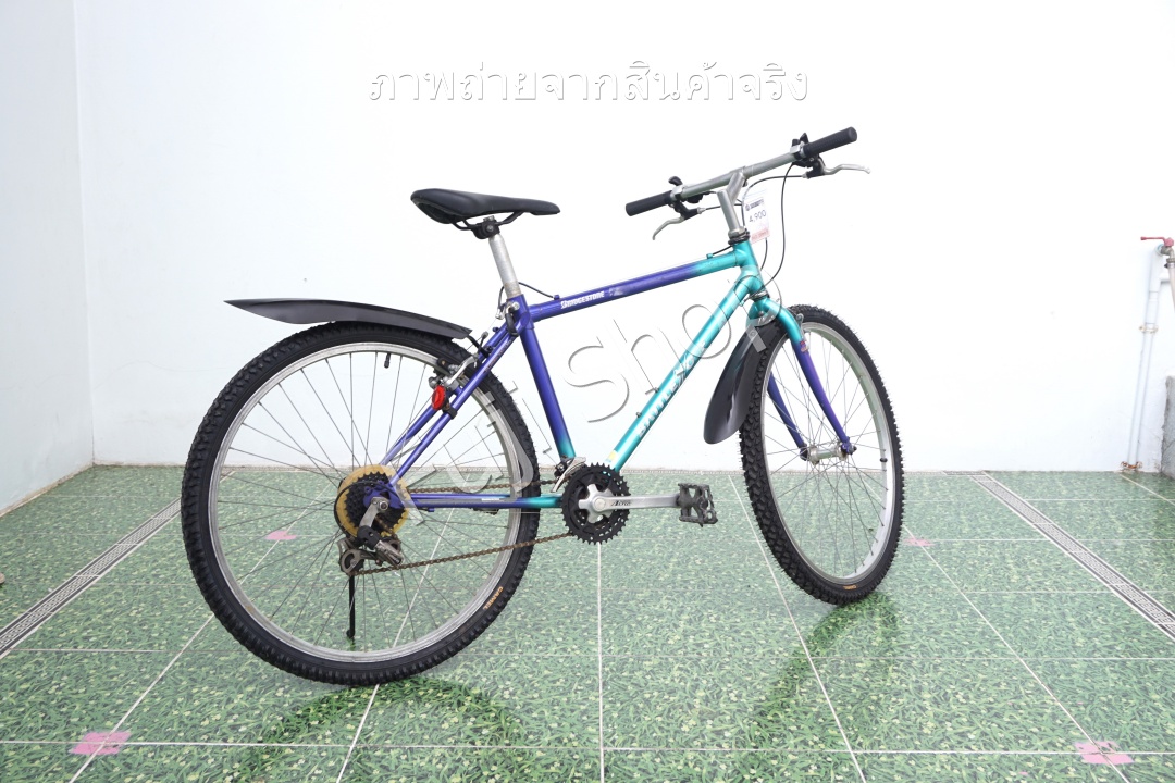 จักรยานเสือภูเขาญี่ปุ่น- ล้อ 26 นิ้ว - มีเกียร์ - โครโมลี่ - Bridgestone - สีเขียว [จักรยานมือสอง]