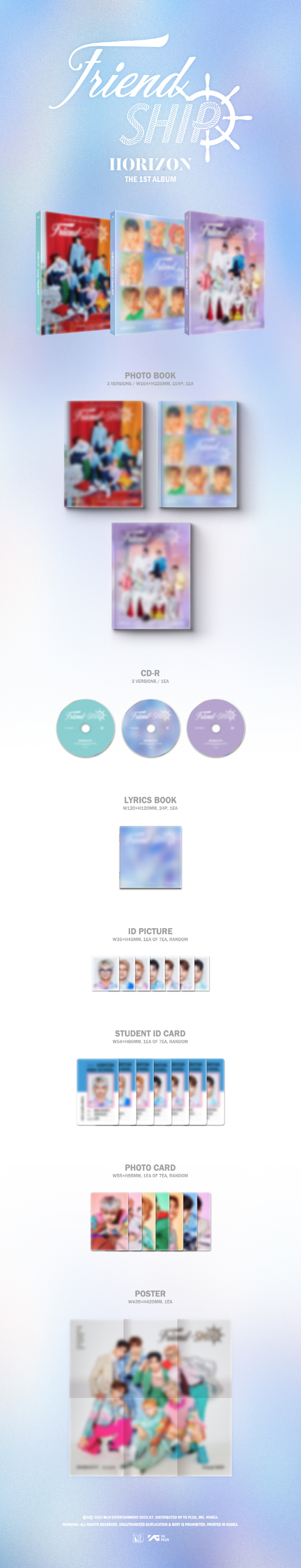 [PRE-ORDER] HORI7ON - 1st Album "Friend-SHIP"