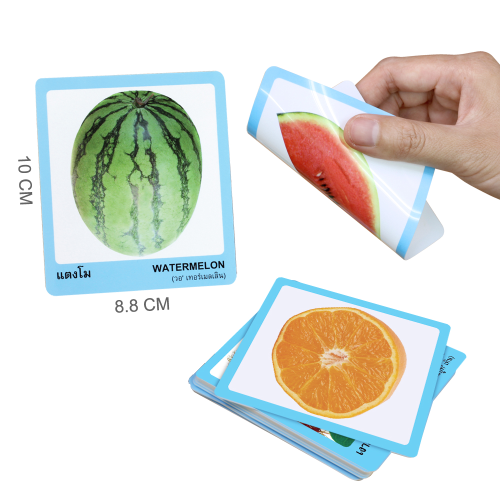 เกมจับคู่ บัตรคำ2ภาษา ไทย-อังกฤษ ชุดผลไม้ Fruits ET-326