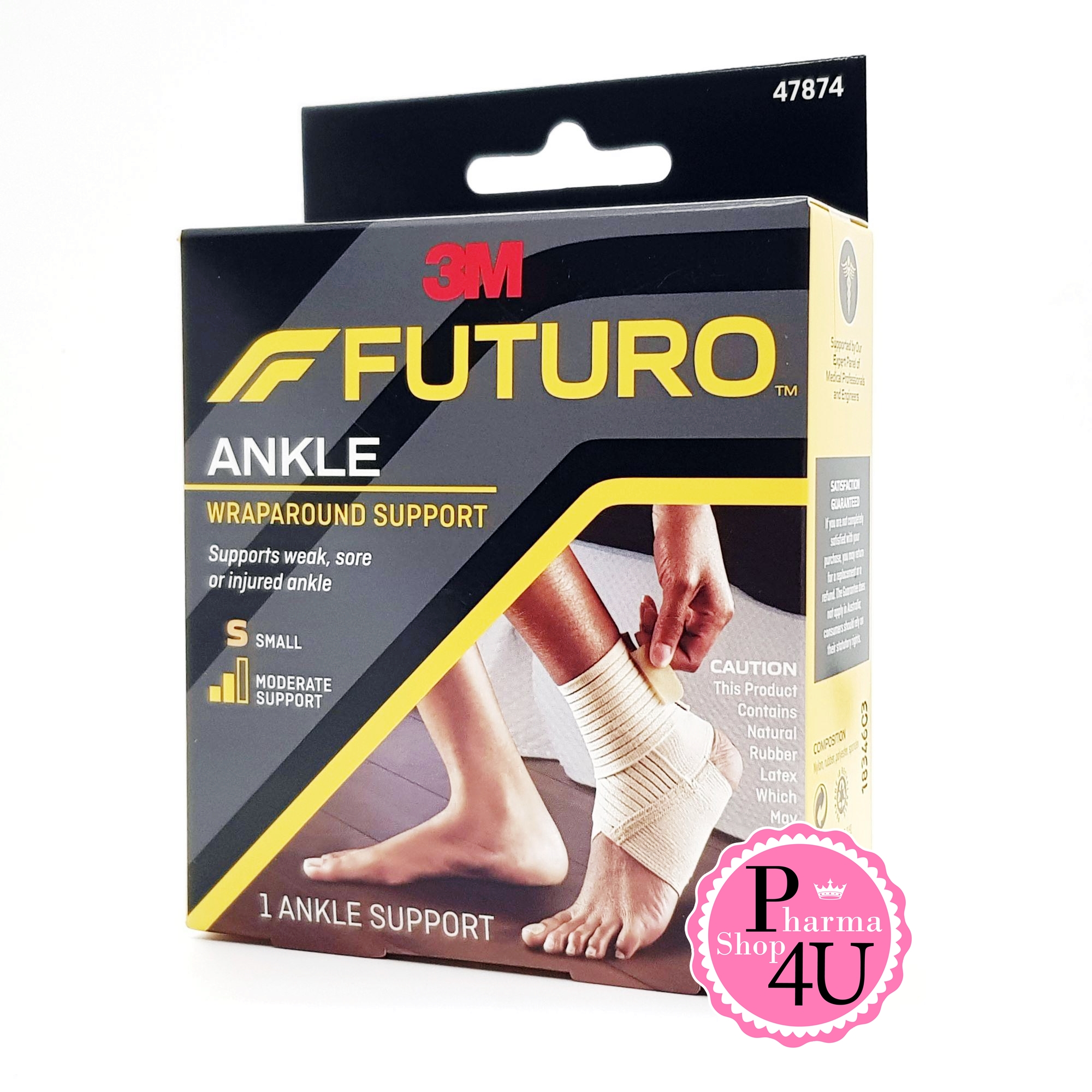 FUTURO Ankle Support (Size S) ฟูทูโร่ อุปกรณ์พยุงข้อเท้า (เเบบพัน) 1กล่อง/1ชิ้น