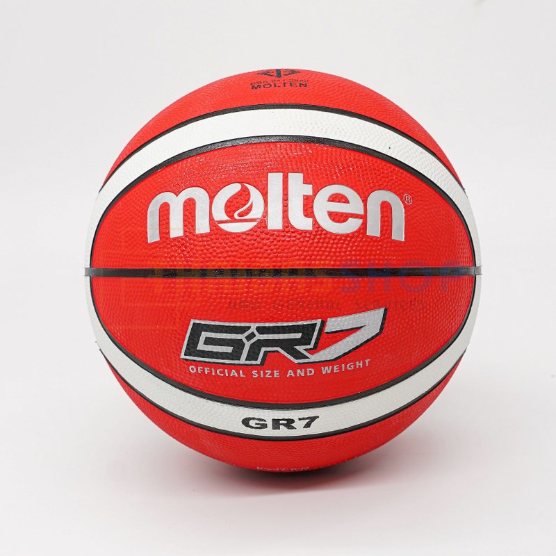 (ของแท้ 100%) ลูกบาส ลูกบาสเกตบอล molten BGR7-RW size 7 ของแท้ 100% มี มอก. บาสยาง