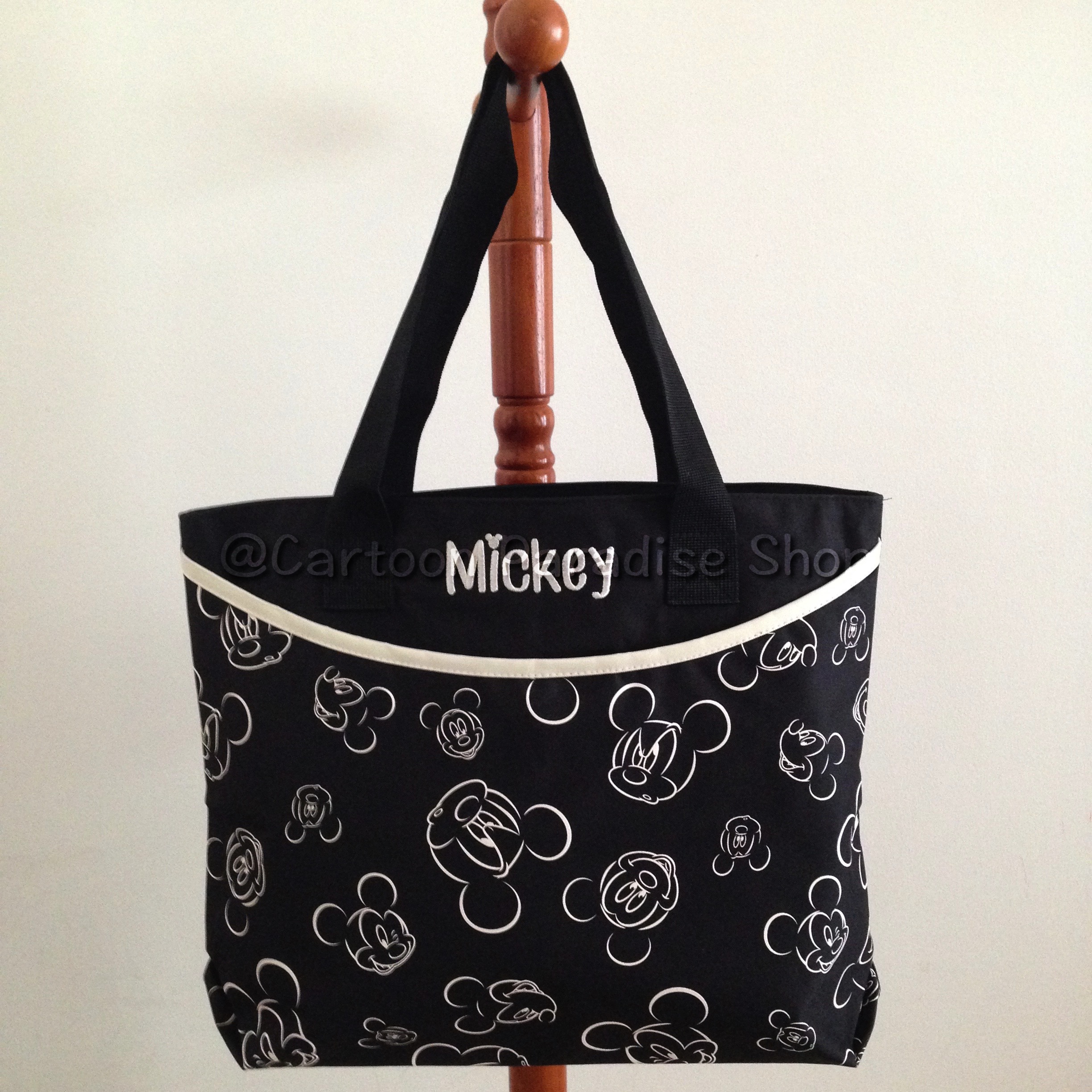 กระเป๋าถือ กระเป๋าสะพายใบใหญ่ มิกกี้เมาส์ Mickey Mouse Shoulder Handbag Shopper Tote Beach Bag Diaper Bag Purse LARGE