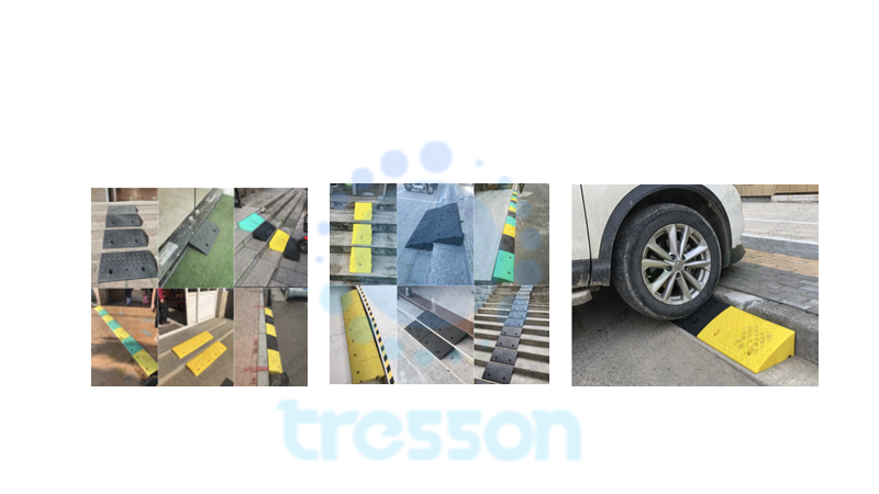 ทางลาดพลาสติกสีดำ สำเร็จรูป สูง 5 cm ลาด22 cm / ยาว 50cm หนัก 0.95 kg รับน้ำหนักรถยนต์ได้ 2 ตัน - Plastic Ramp 05x22x50cm