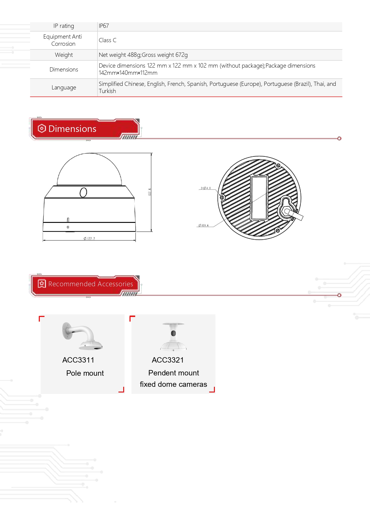 HOLOWITS E4A-4R (2.8 MM.) กล้องวงจรปิด IP Camera 4MP IR 30M., ตรวจจับความเคลื่อนไหว, มีไมค์ในตัว BY BILLIONAIRE SECURETECH HOLOWITS E4A-4R