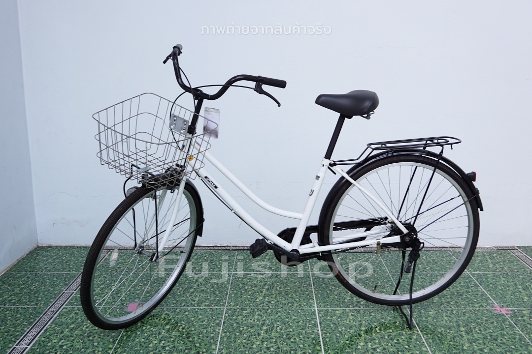 จักรยานแม่บ้านญี่ปุ่น - ล้อ 26 นิ้ว - ไม่มีเกียร์ - Affiche - สีขาว [จักรยานมือสอง]