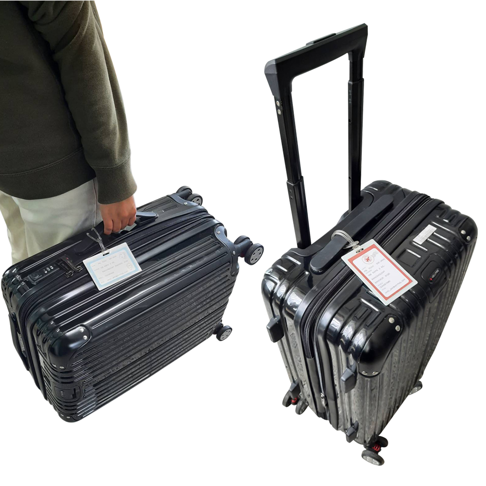 Luggage Name Tags with Straps Bright Colors