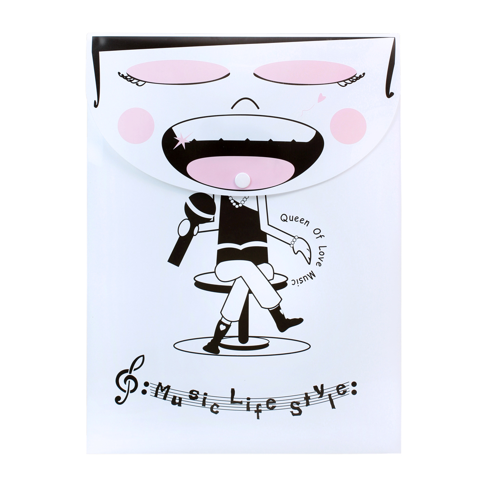 ซองกระดุม A4 ลายหัวโต PP-225Q Queen of Love Music