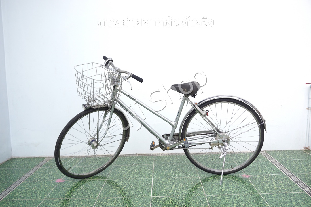 จักรยานแม่บ้านญี่ปุ่น - ล้อ 27 นิ้ว - มีเกียร์ - Bridgestone - สีเงิน [จักรยานมือสอง]