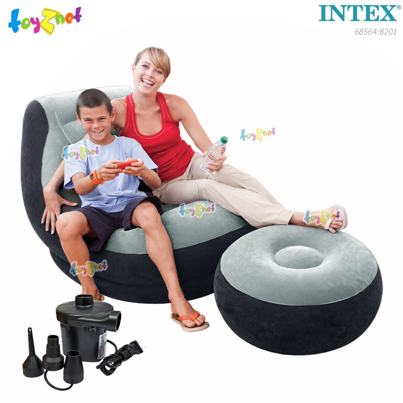 Intex Ultra Lounge White no.68564 + Electric Air Pump
