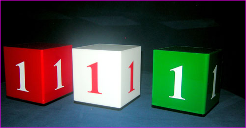 กล่องแสดงหมายเลขคิวรถ ทรงสี่เหลี่ยมลูกเต๋า (ฝาปิด)+ติดตัวเลข