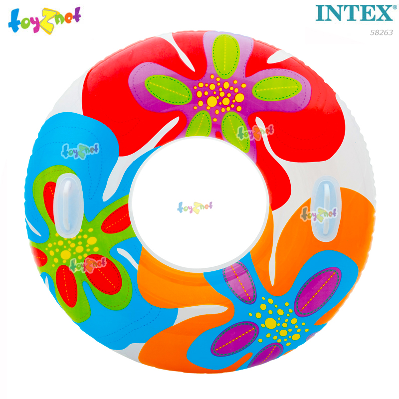 Intex ส่งฟรี ห่วงยางลายใบไม้ 38 นิ้ว (97 ซม.) กล้วยไม้ รุ่น 58263