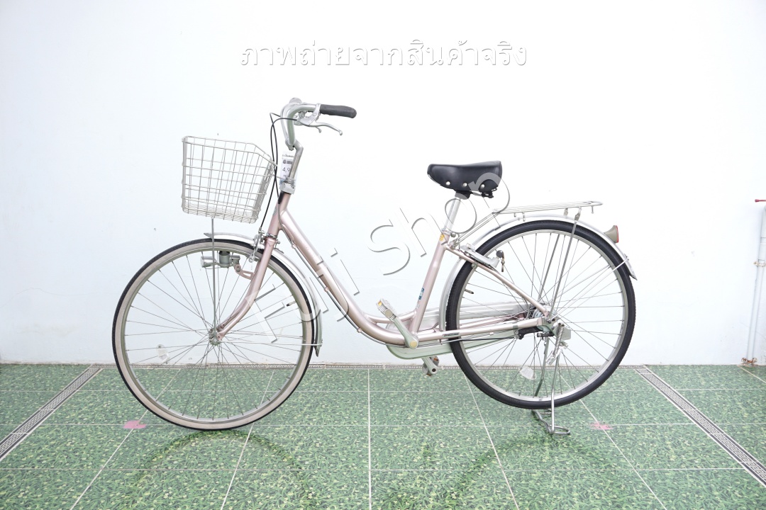 จักรยานแม่บ้านญี่ปุ่น - ล้อ 26 นิ้ว - ไม่มีเกียร์ - อลูมิเนียม - Bridgestone - สีชมพู [จักรยานมือสอง]