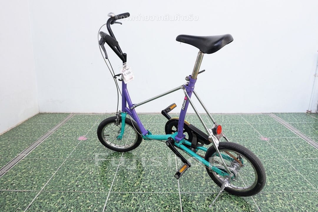 จักรยานพับได้ญี่ปุ่น - ล้อ 14 นิ้ว - สายพาน - เกียร์ดุม Single Speed - Bridgestone Picnica OneTouch - สีม่วง [จักรยานมือสอง]