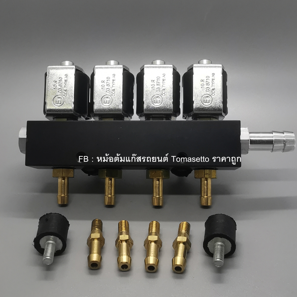 รางหัวฉีด AG 4 สูบ Rail IG1 coil Black 3 ohm
