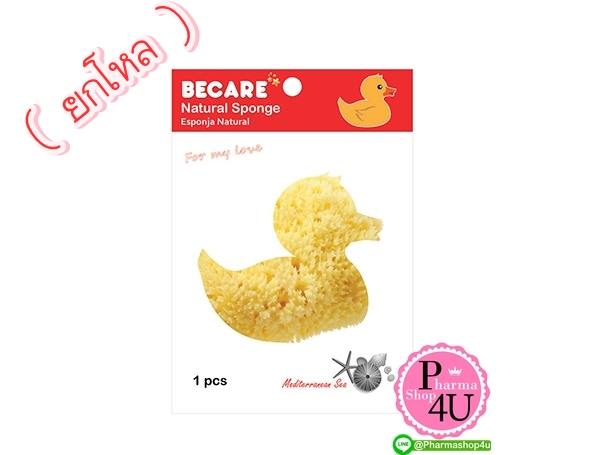 (ซื้อยกโหล ราคาพิเศษ ) BECARE NATURAL SPONGE ฟองน้ำอนามัย 12 ชิ้น ลูกเจี๊ยบ