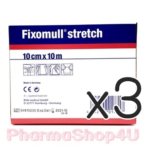 (ซื้อ3 ราคาพิเศษ) Fixomull Stretch 10CM*10M ฟิกโซมูล สเตรส แผ่นปิดแผล อย่างดีจากเยอรมัน