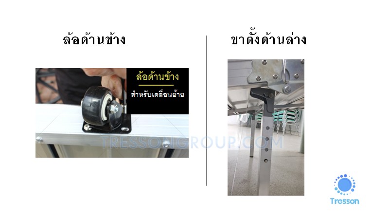 ทางลาดรถเข็นอลูมิเนียมยาวพิเศษ294ซม (294x75x5.5cm) พับครึ่งด้านยาว หนัก 26 kg **มีของพร้อมส่ง - Aluminium Ramp 294x75x5.5cm 26kg