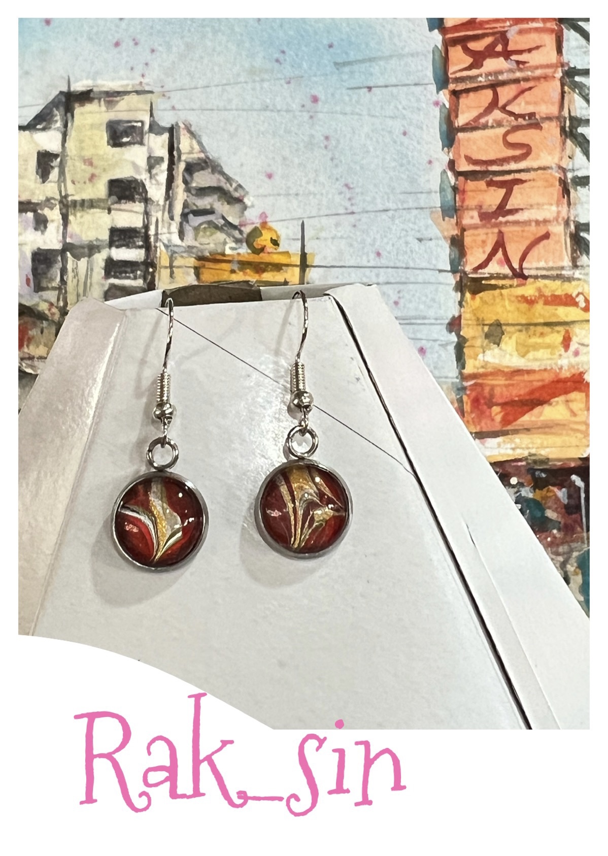 JWE-Earring#TY-L1-86 ก้านดอก
