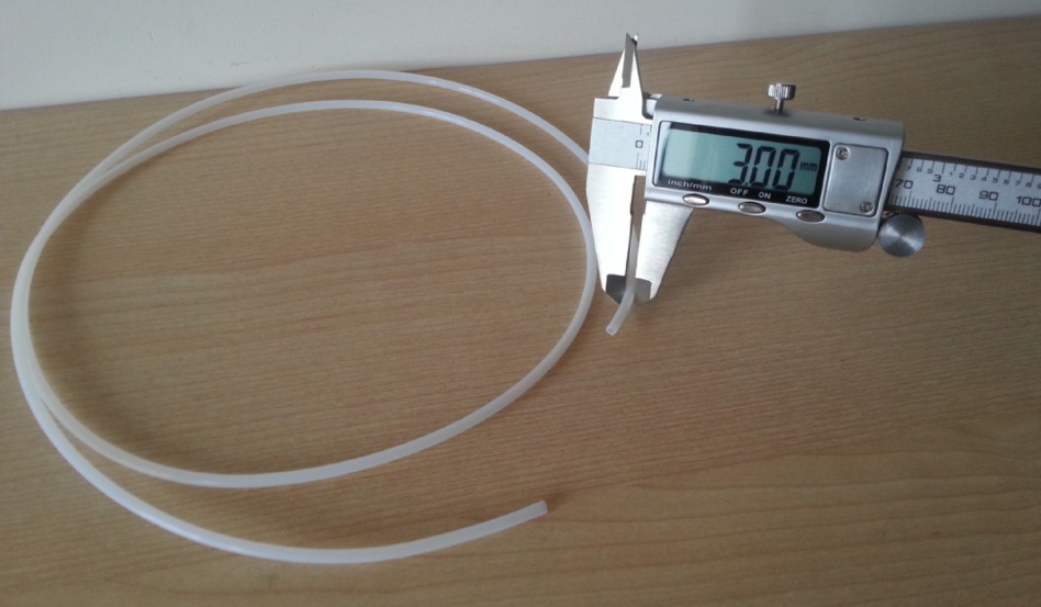 PTFE Teflon Tube สำหรับ 1.75mm (ID2mm OD3mm) ใส่กับ nozzle throat (6 บาท/10cm)
