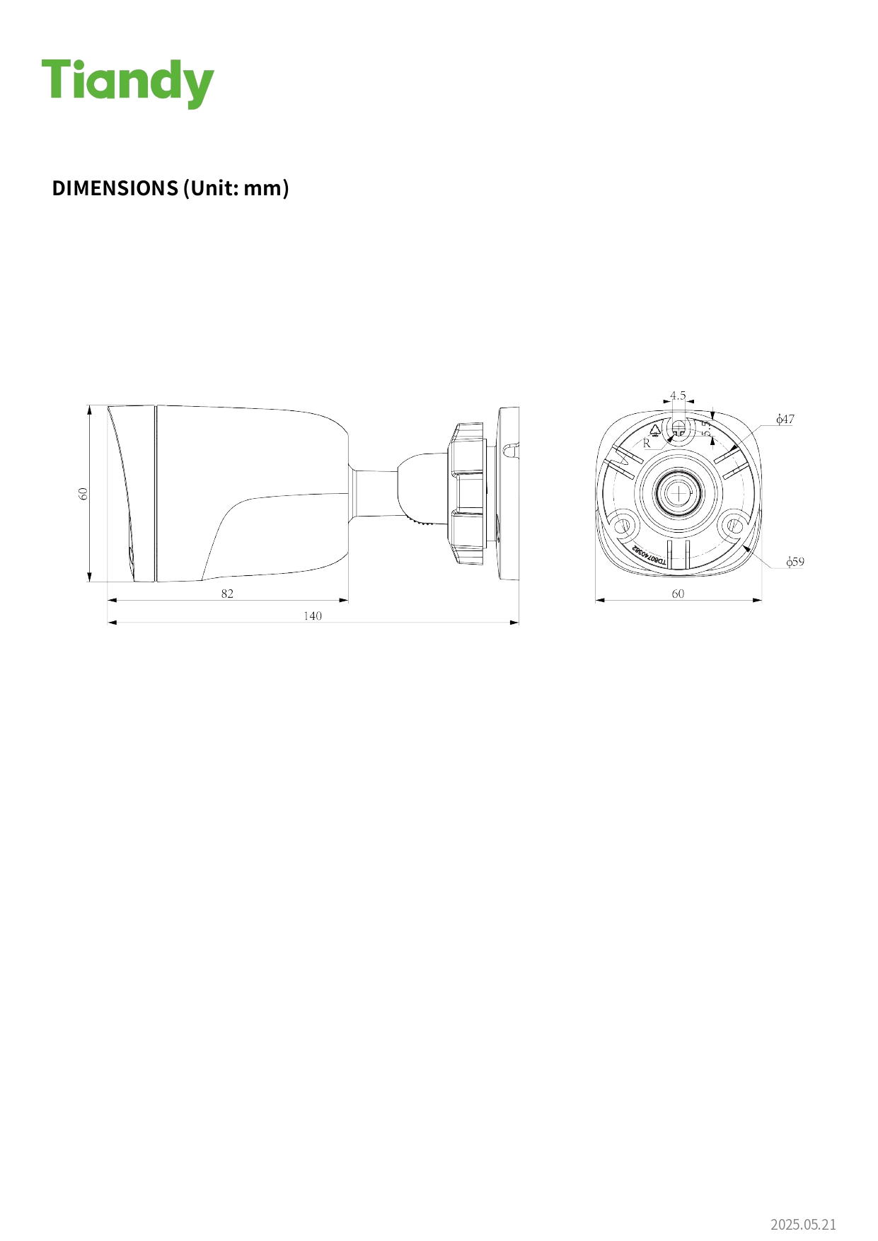TIANDY TC-C321N 1ANB-4 (4MM.) กล้องวงจรปิด IP Camera 2MP IR range up to 30M., มีไมค์ในตัว BY BILLIONDAIRE SECURETECH TIANDY TC-C321N 1ANB-4 (4MM.)