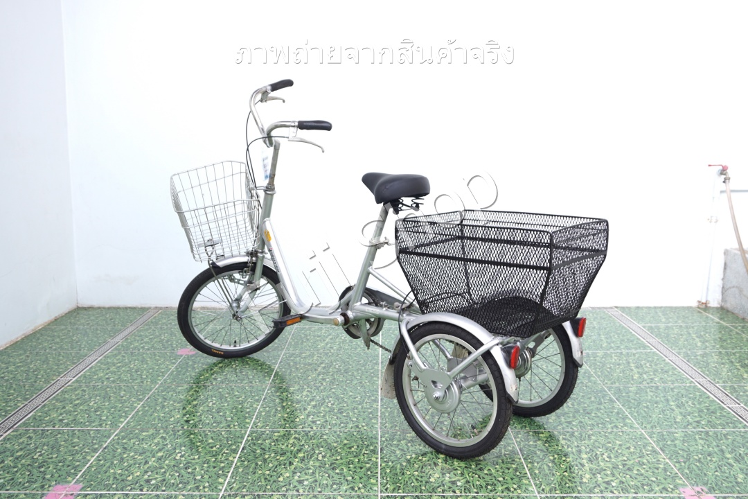 จักรยานสามล้อญี่ปุ่น - ล้อ 18/16 นิ้ว - ไม่มีเกียร์ - อลูมิเนียม - Bridgestone - สีเงิน [จักรยานมือสอง]