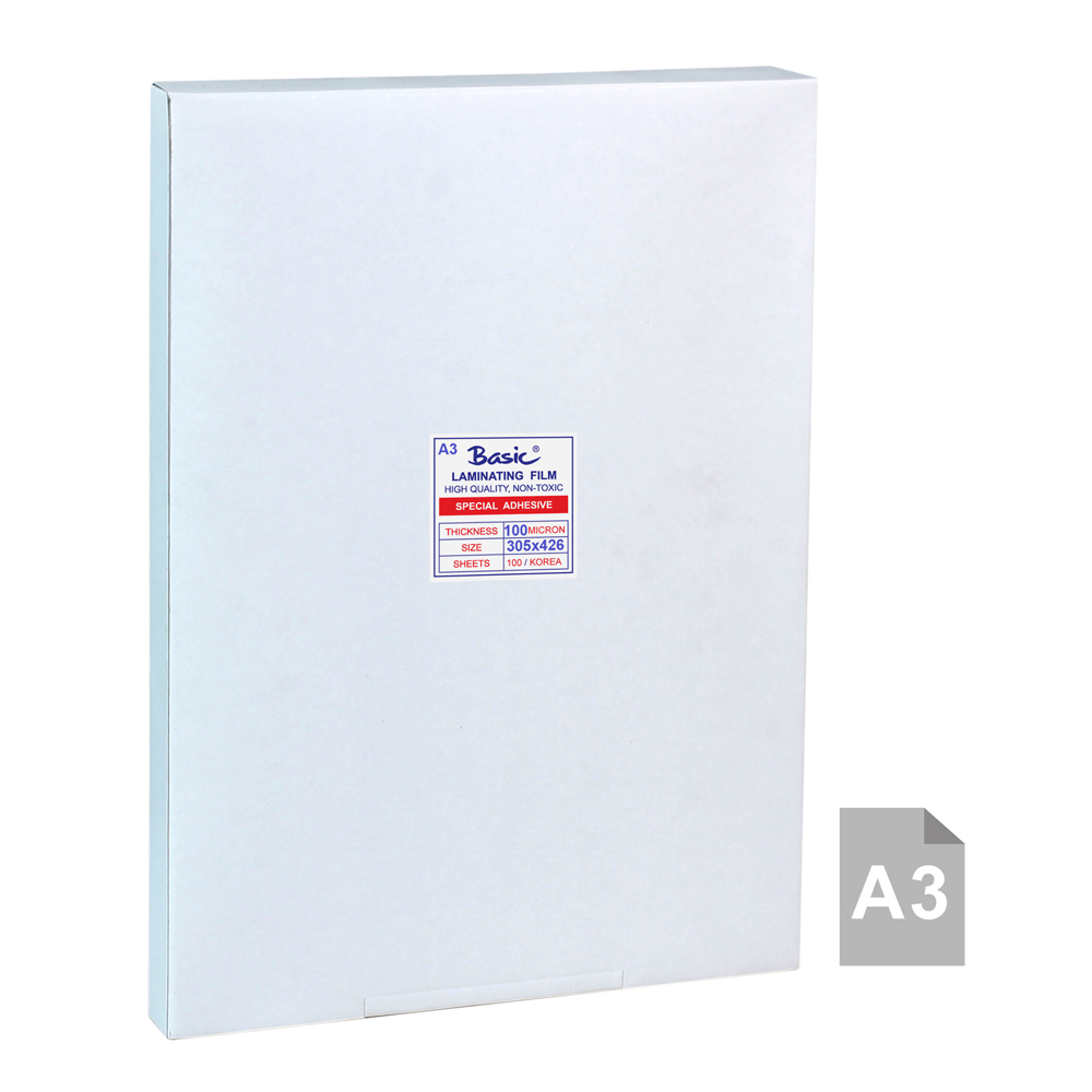 พลาสติกเคลือบบัตร A3 หนา 100ไมครอน Basic