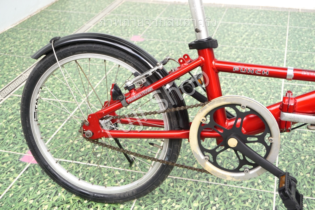 จักรยานพับได้ญี่ปุ่น - ล้อ 20 นิ้ว - ไม่มีเกียร์ - อลูมิเนียม - Panasonic - สีแดง [จักรยานมือสอง]