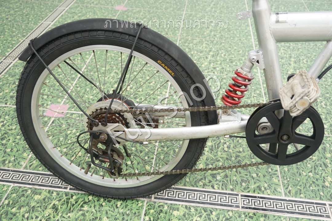 จักรยานพับได้ญี่ปุ่น - ล้อ 20 นิ้ว - มีเกียร์ - สีเงิน [จักรยานมือสอง]