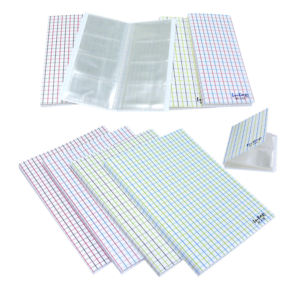 Card Book with Color Line Printed Pattern