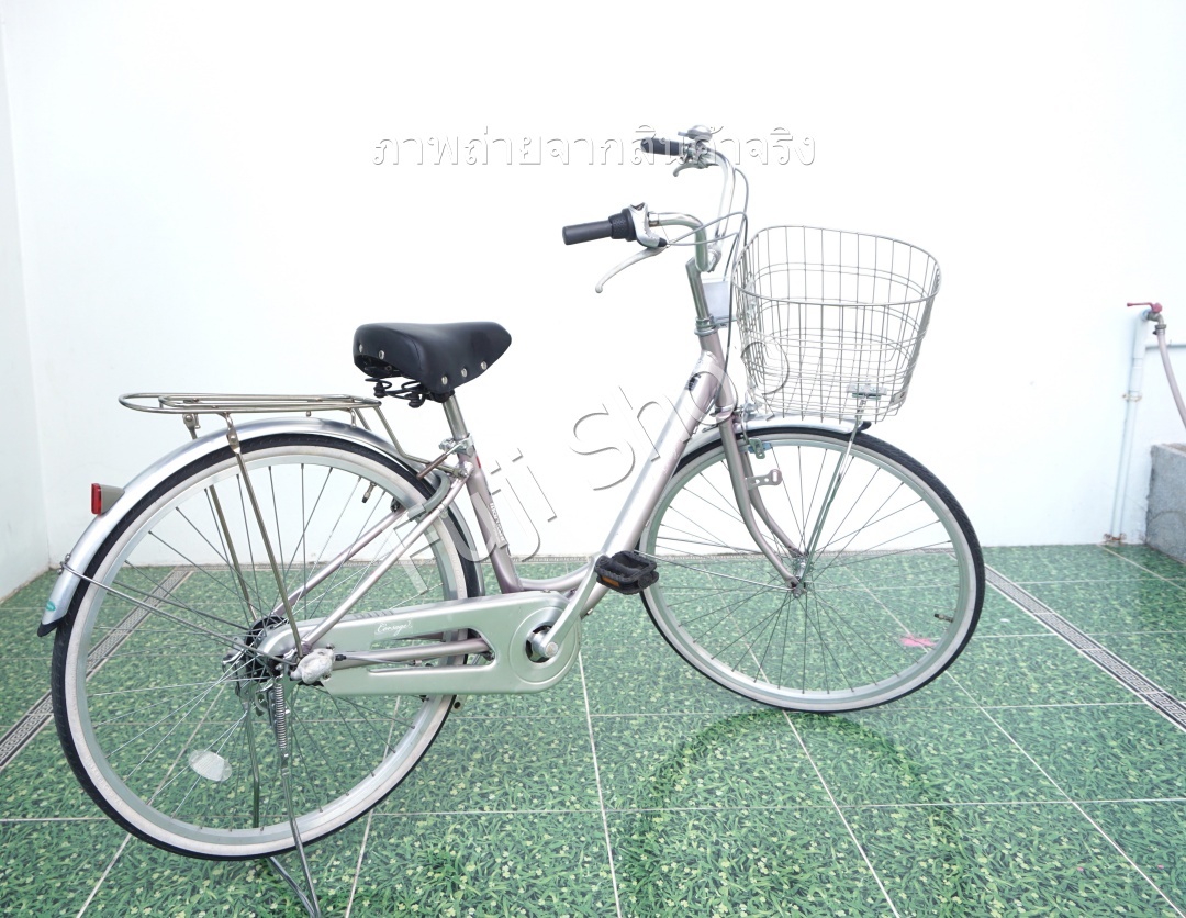 จักรยานแม่บ้านญี่ปุ่น - ล้อ 26 นิ้ว - เกียร์ดุม 3 สปีด - อลูมิเนียม - สีชมพู [จักรยานมือสอง]