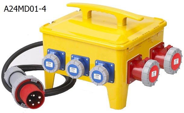 A24MD01-4 กล่องปลั๊กกระจายไฟ 3P+N+E 63A 400V IP67