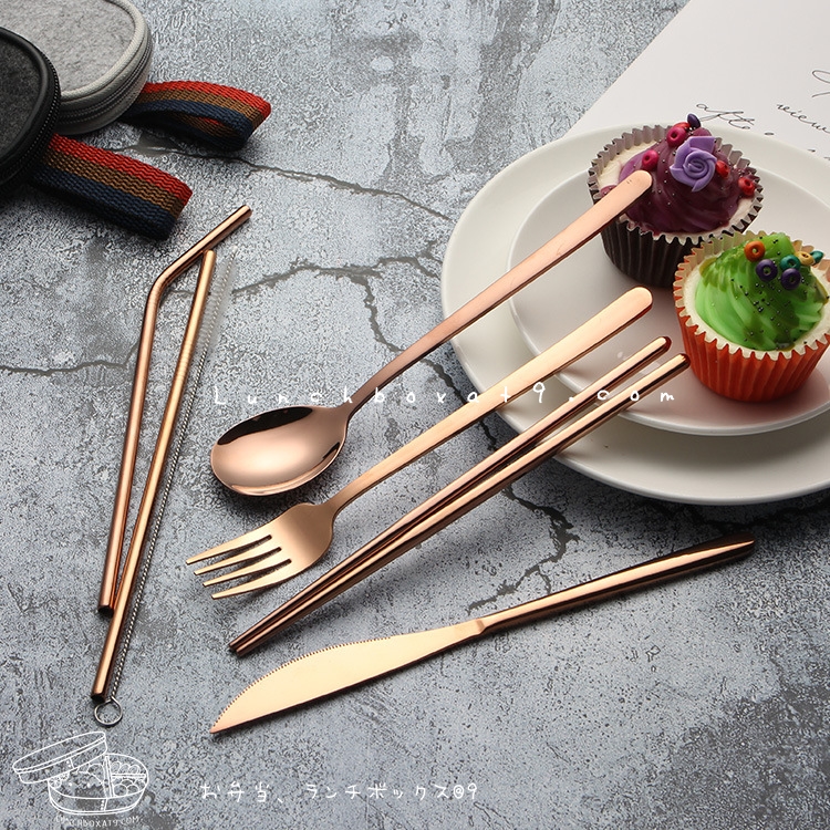 Korea Stainless Spoon Set - เซ็ตชุดช้อนส้อมเกาหลี