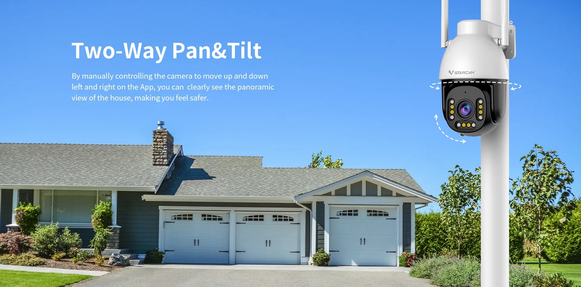 Vstarcam CS611-UV กล้องวงจรปิดระบบ IP WIFI 2 MP Black Light Full Color มีไมค์และลำโพงในตัว ติดตั้งภายนอกได้ BY BILLIONAIRE SECURETECH CS611-UV