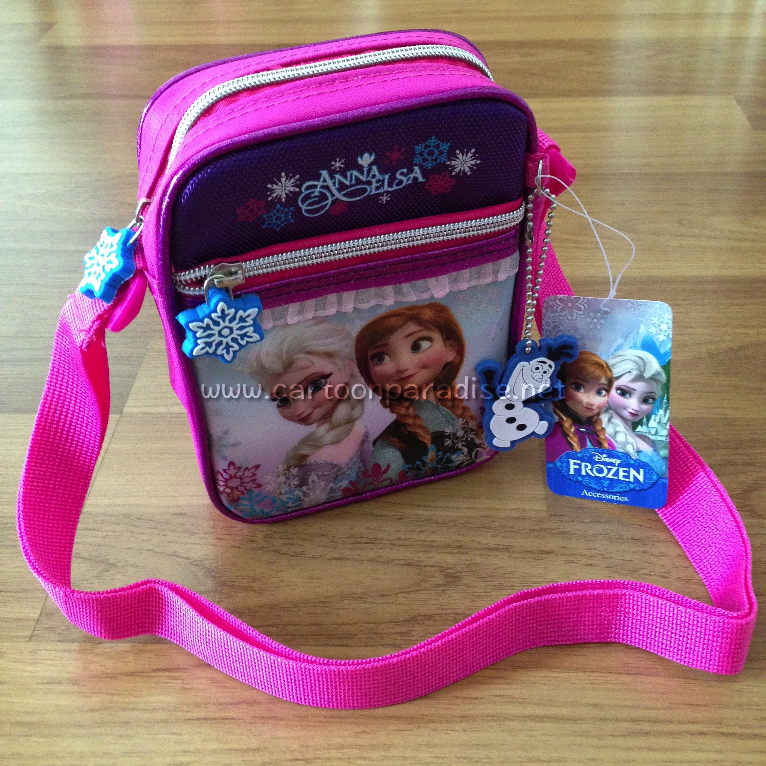 กระเป๋าสะพายข้าง 7 นิ้ว กระเป๋าคล้องคอ โฟรเซ่น แอนนา เอลซ่า Frozen Anna Elsa Shoulder Bag Sling Bag